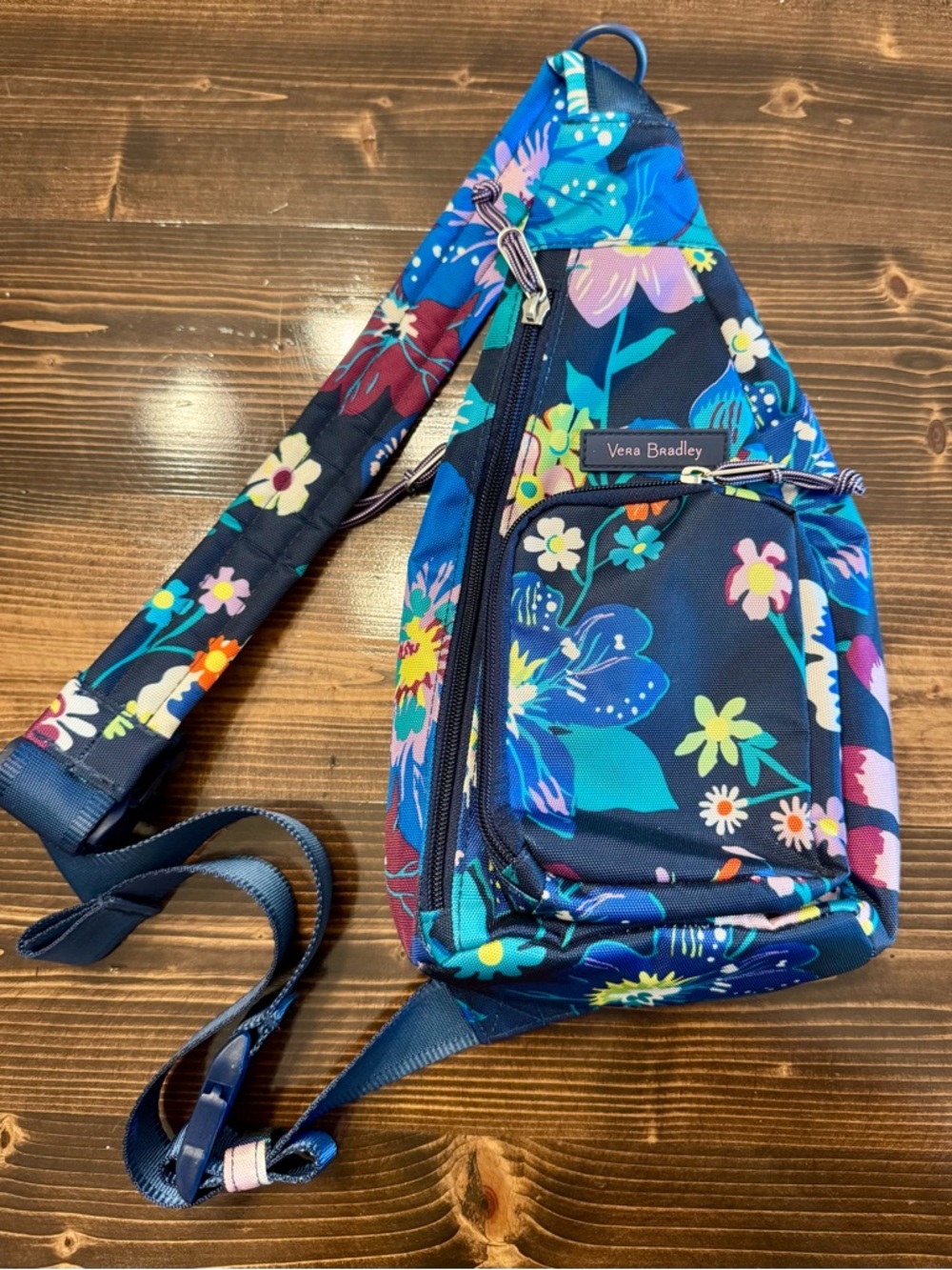 NWOT Vera Bradley‎ Navy Moonlight Garden Crossbody Sling Bag